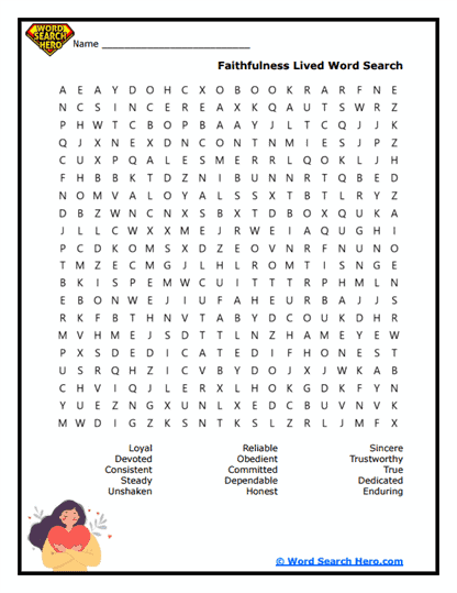 Faithfulness Lived Word Search