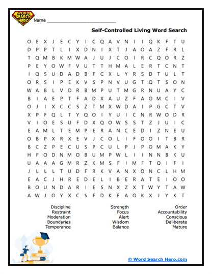 Self-Controlled Living Word Search