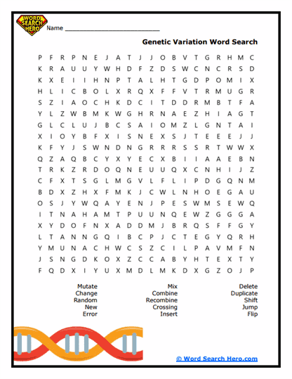 Genetic Word Searches