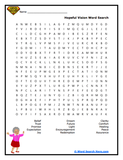 Hopeful Vision Word Search