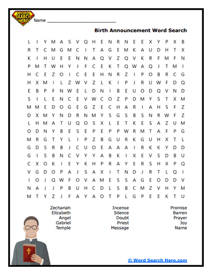 Angelic News Word Search