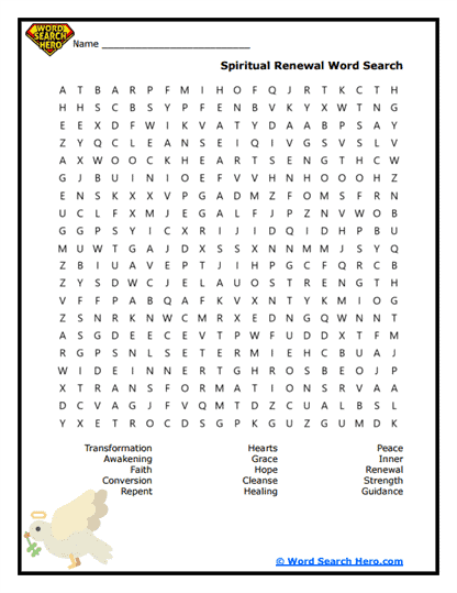 Spirit Grow Word Search