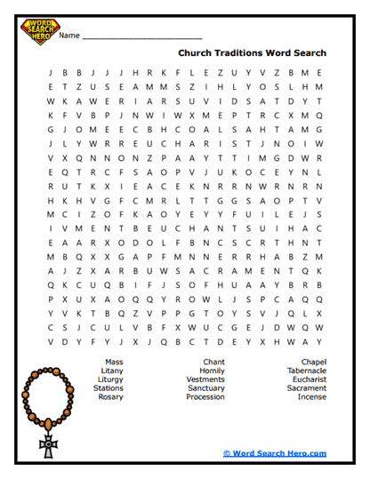 Tradition Time Word Search