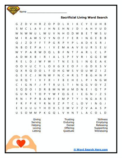 Selfless Way Word Search