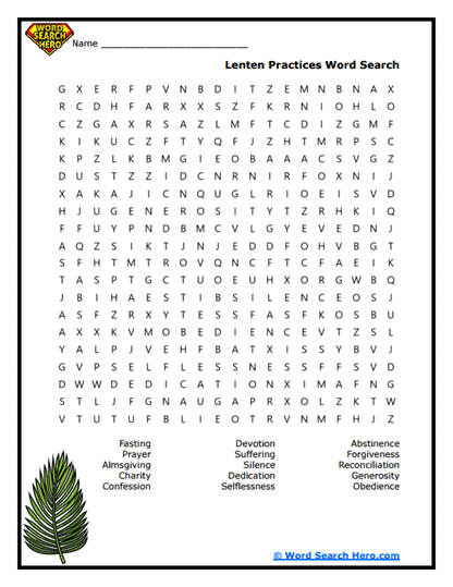 Faith Actions Word Search