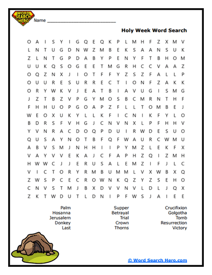 Holy Path Word Search