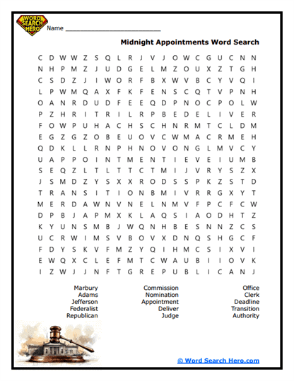 Midnight Chaos Word Search