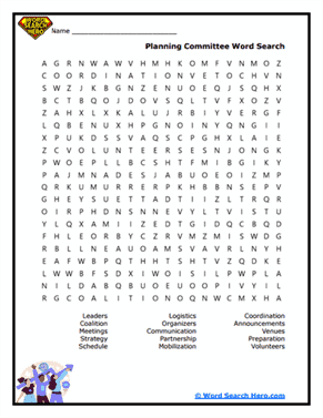 Committee Planning Word Search