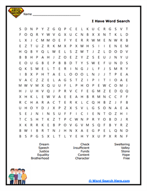 Dream Speech Word Search