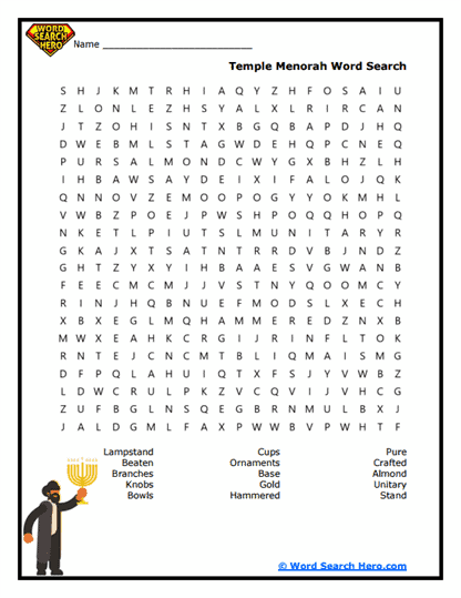 Menorah Word Searches