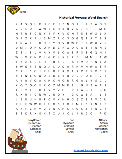 Pilgrim Word Searches