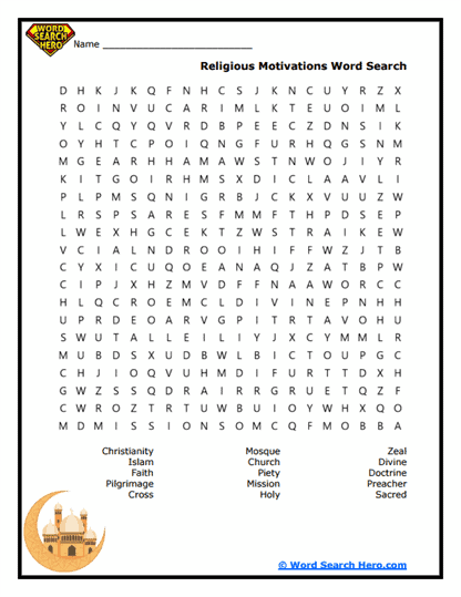 Faith Drive Word Search
