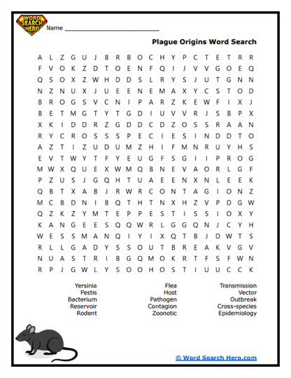 Plague Origins Word Search