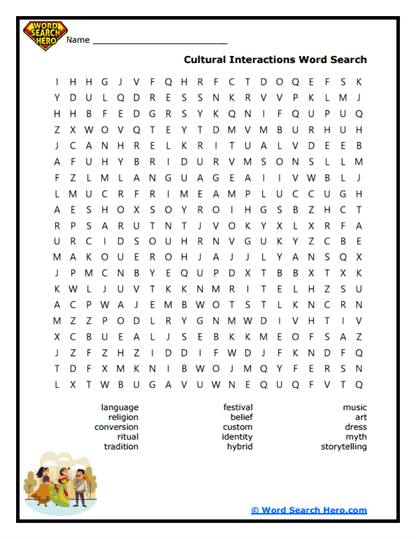 Culture Mix Word Search