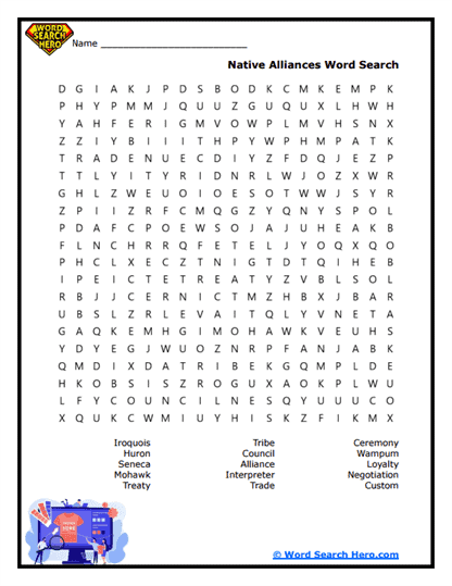 Tribal Ties Word Search