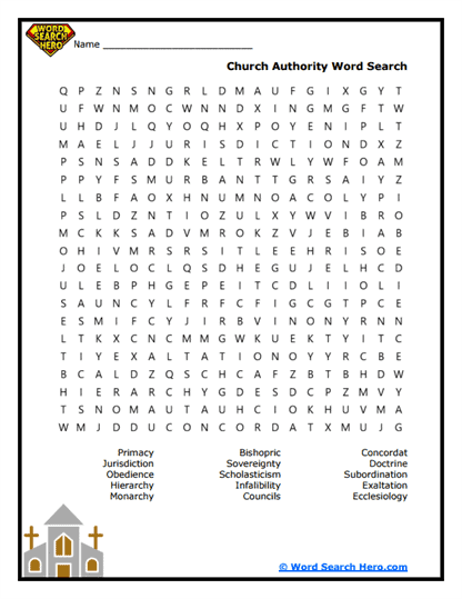 Authority Arena Word Search