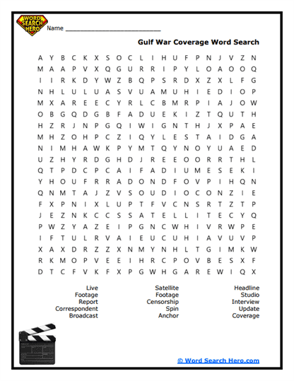 Media Report Word Search