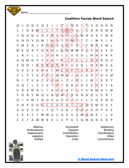 Coalition Command Word Search