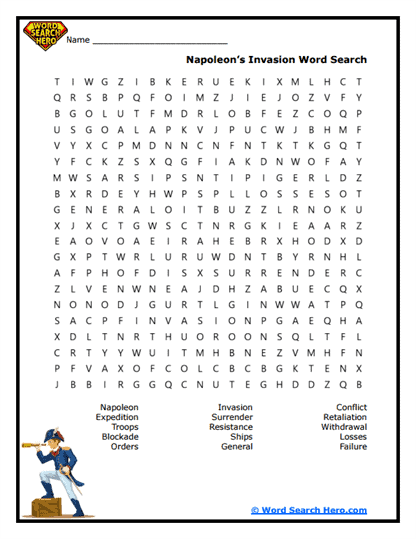 Invasion Impact Word Search