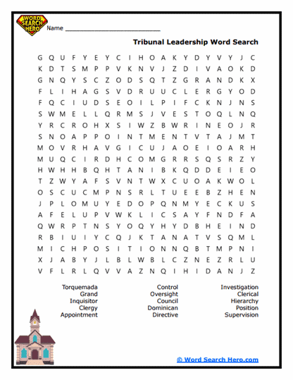 The Spanish Inquisition Word Searches