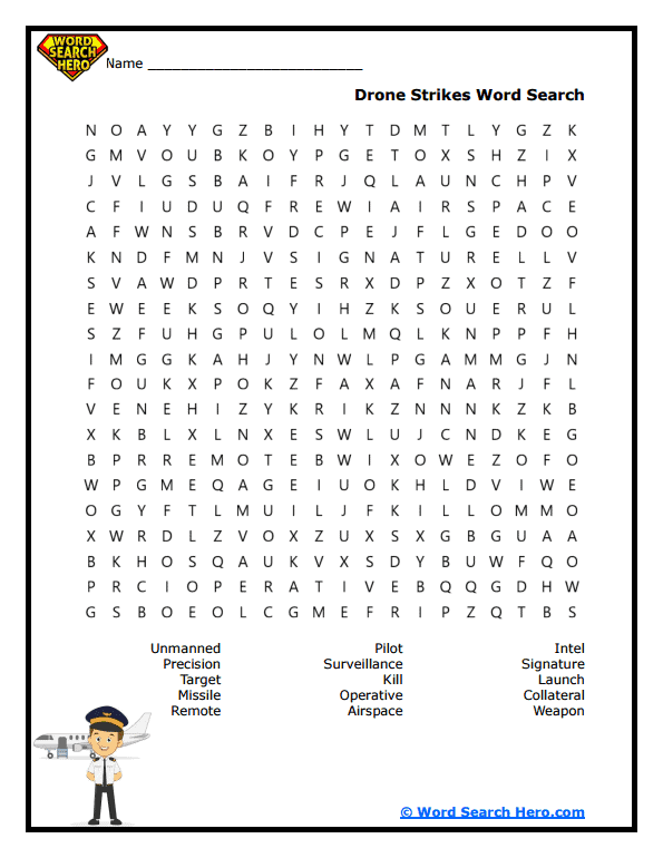 Drone Warfare Word Search