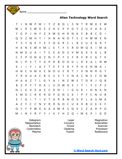 Alien Technology Word Search