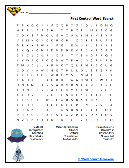 First Contact Word Search