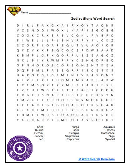 Astrology Word Searches