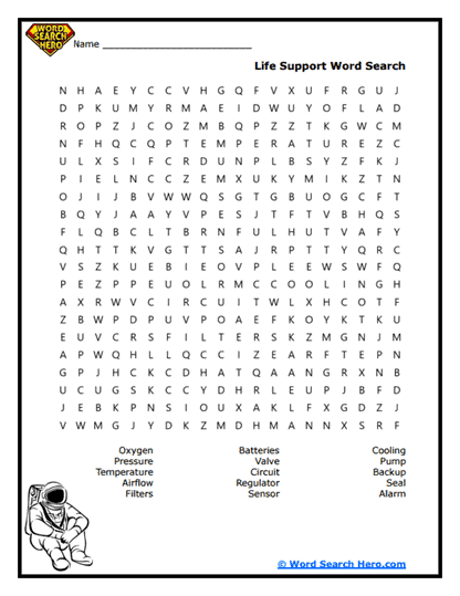 Astronaut Word Searches