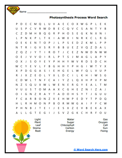 Solar Greens Word Search