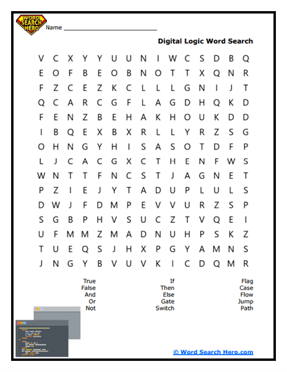 Logic Ladder Word Search