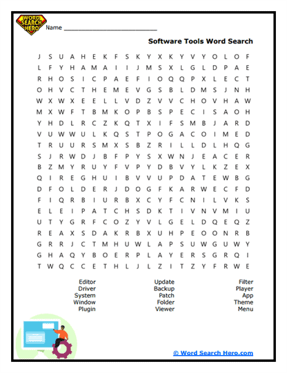 Software Sleuth Word Search