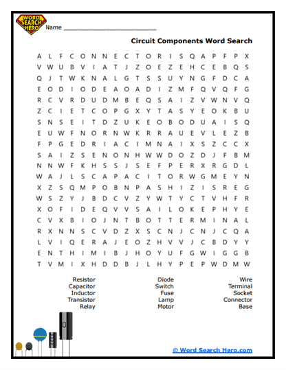 Circuit Components Word Search