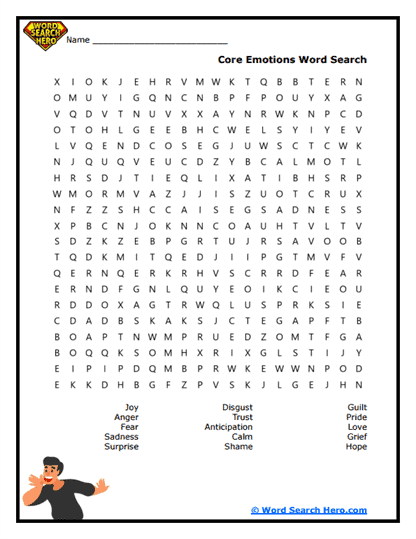 Emotion Word Searches
