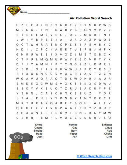 Environmental Chemistry Word Searches