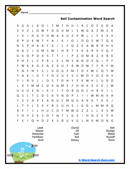 Soil Contamination Word Search