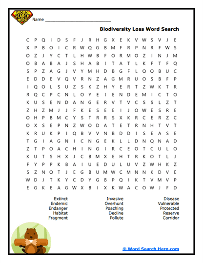Wildlife Watch Word Search
