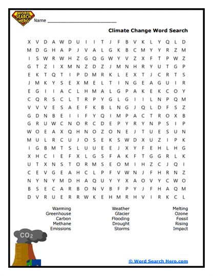 Climate Quest Word Search