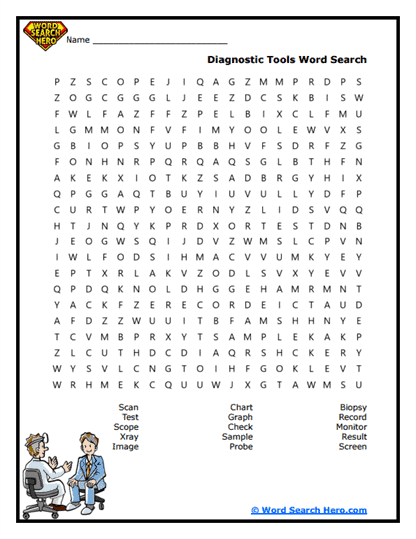 Diagnostic Detectives Word Search
