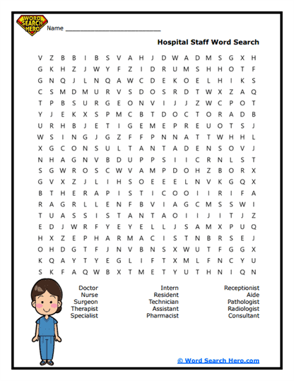 Staff Search Word Search