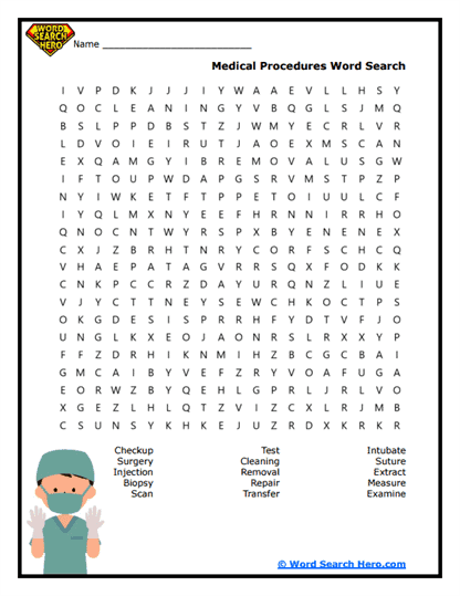 Procedure Puzzle Word Search