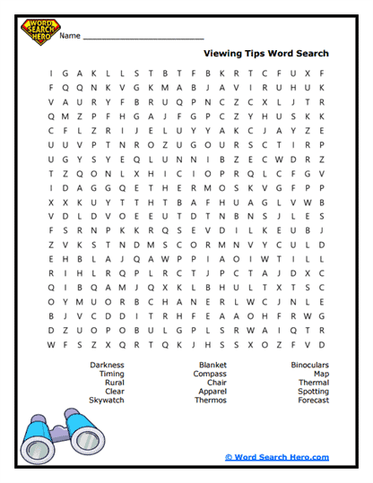 Viewing Tools Word Search