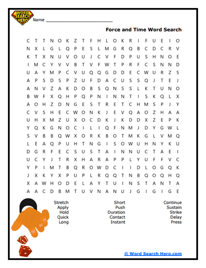 Force and Time Word Search