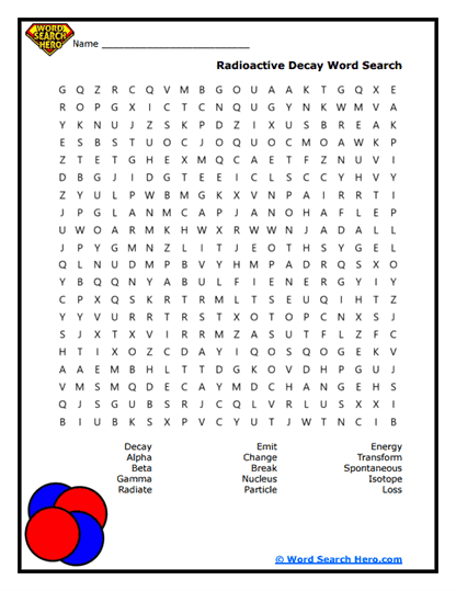 Atomic Breakdown Word Search