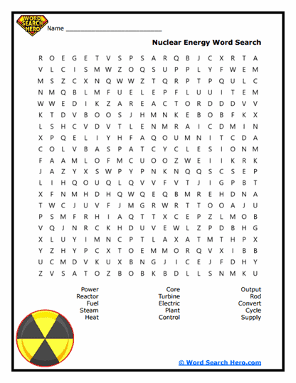 Energy Engine Word Search