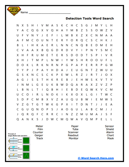 Detection Gear Word Search