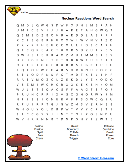 Chain Reaction Word Search