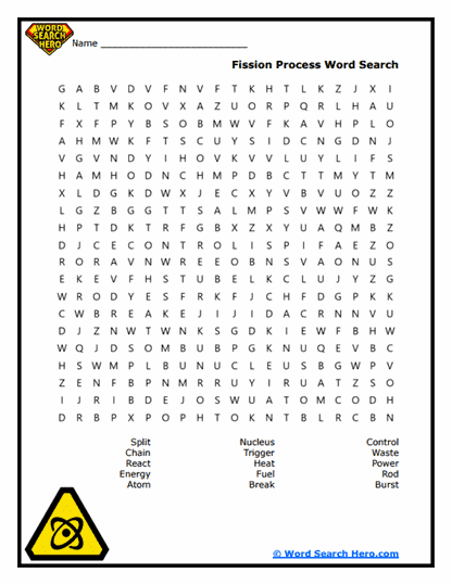 Fission Focus Word Search