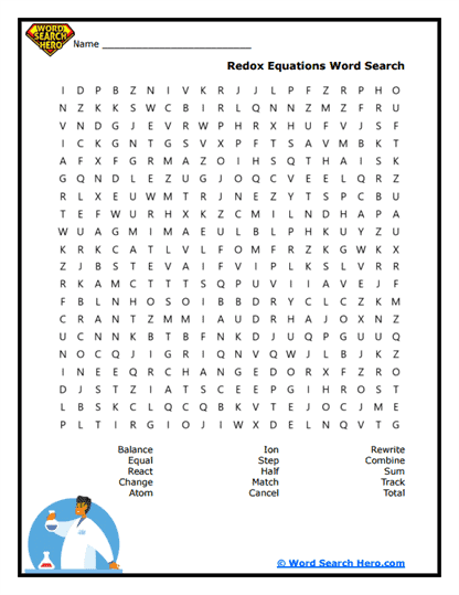 Equation Builder Word Search