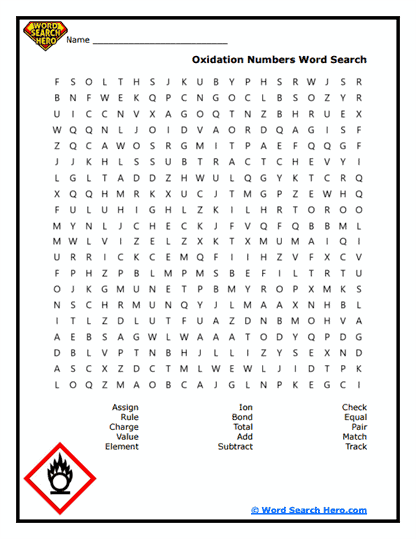 Number Charge Word Search